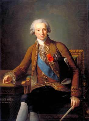 Portrait of the Comte de Vaudreuil, elisabeth vigee-lebrun